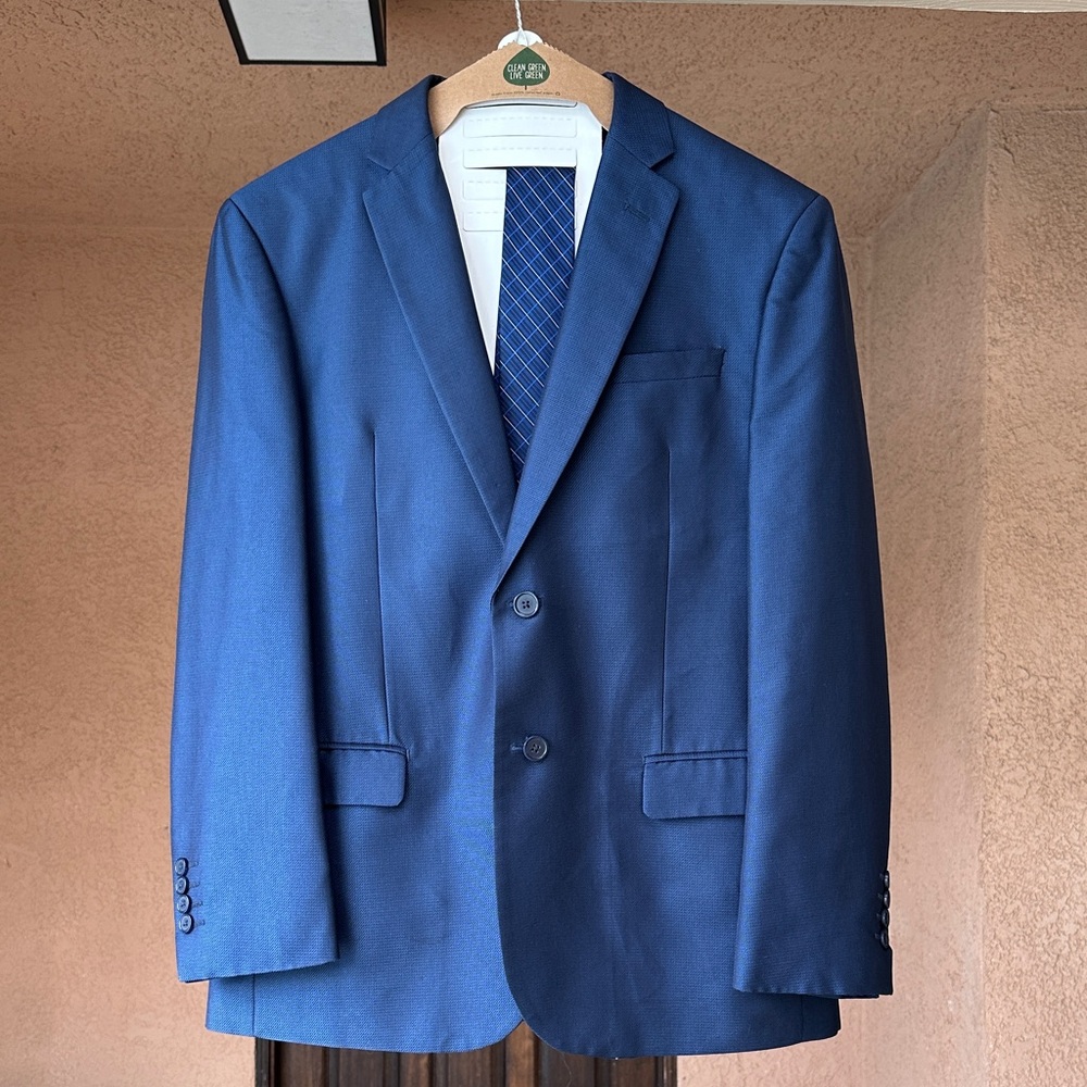 Marchatti Italy Navy Blue Two-Button Suit Set